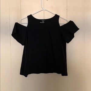 Float cold shoulder top